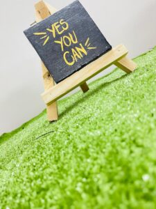 Black & Gold 'Yes You Can' Desk Art with Easel