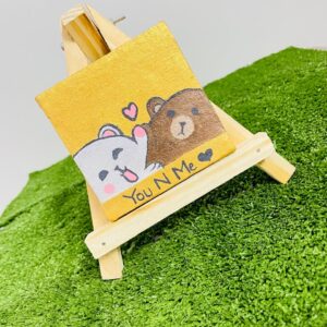 You N Me" Bears Mini Painting with Easel