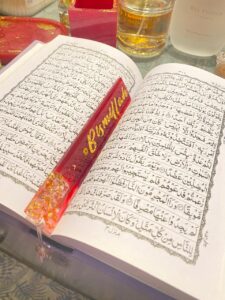 Handmade Resin Bookmark with 'Bismillah' Calligraphy