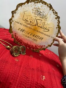 Customized Resin Wedding Plaque