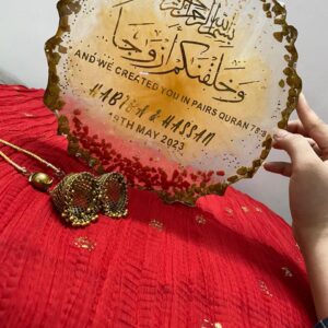 Customized Resin Wedding Plaque