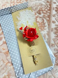 Rose and Feather Decorative Pen - A Touch of Elegance