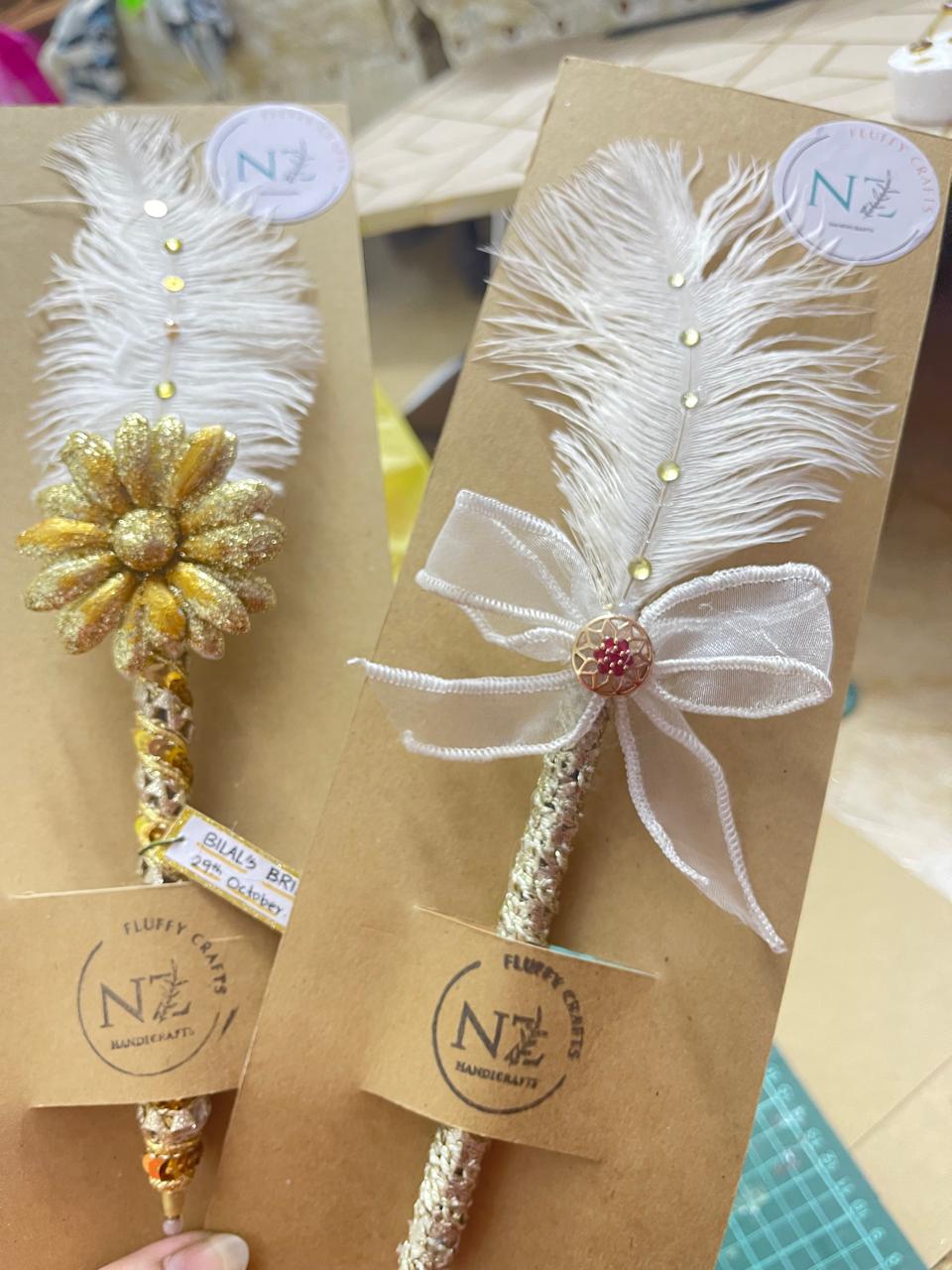 Decorative Feather Pens - Handcrafted Elegance