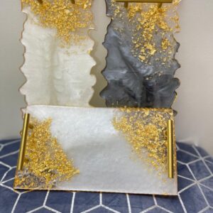 (Pack of 3) Elegant Resin Tray Set | Decorative Trays