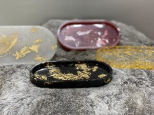 (Set of 4) Handmade Resin Trinket Trays