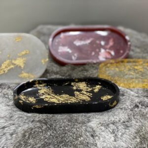 (Set of 4) Handmade Resin Trinket Trays